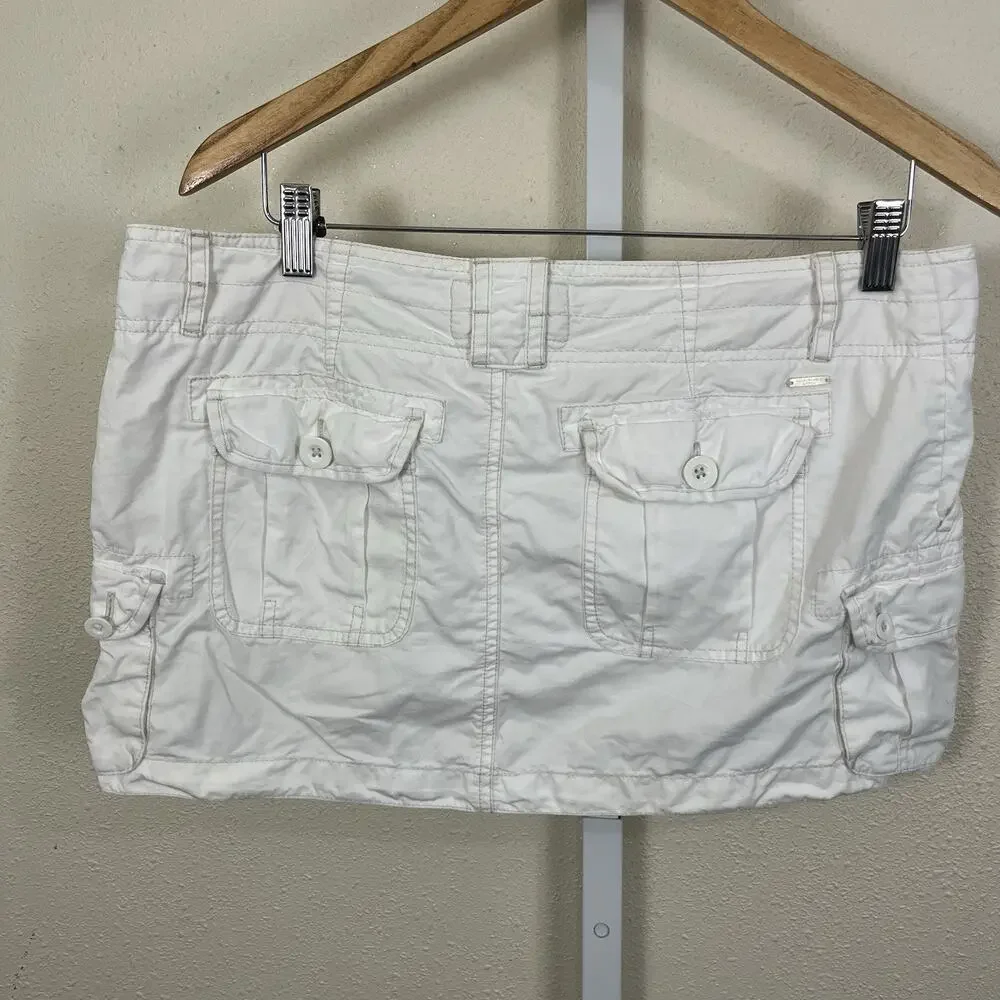 Abercrombie & Fitch Vintage Y2K Mini Cargo Shorts Womens 10 Utility